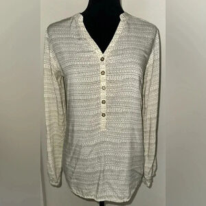 Burton Durable Goods Printed Henley Blouse